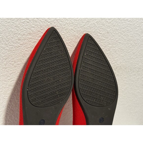 Rothy’s Womens The Point Ballet Flats Shoes Sz 9 Red Slip On Comfort Casual Work - Picture 11 of 13